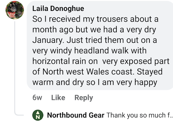 Clients Testimonial Northbound Gear Facebook 9