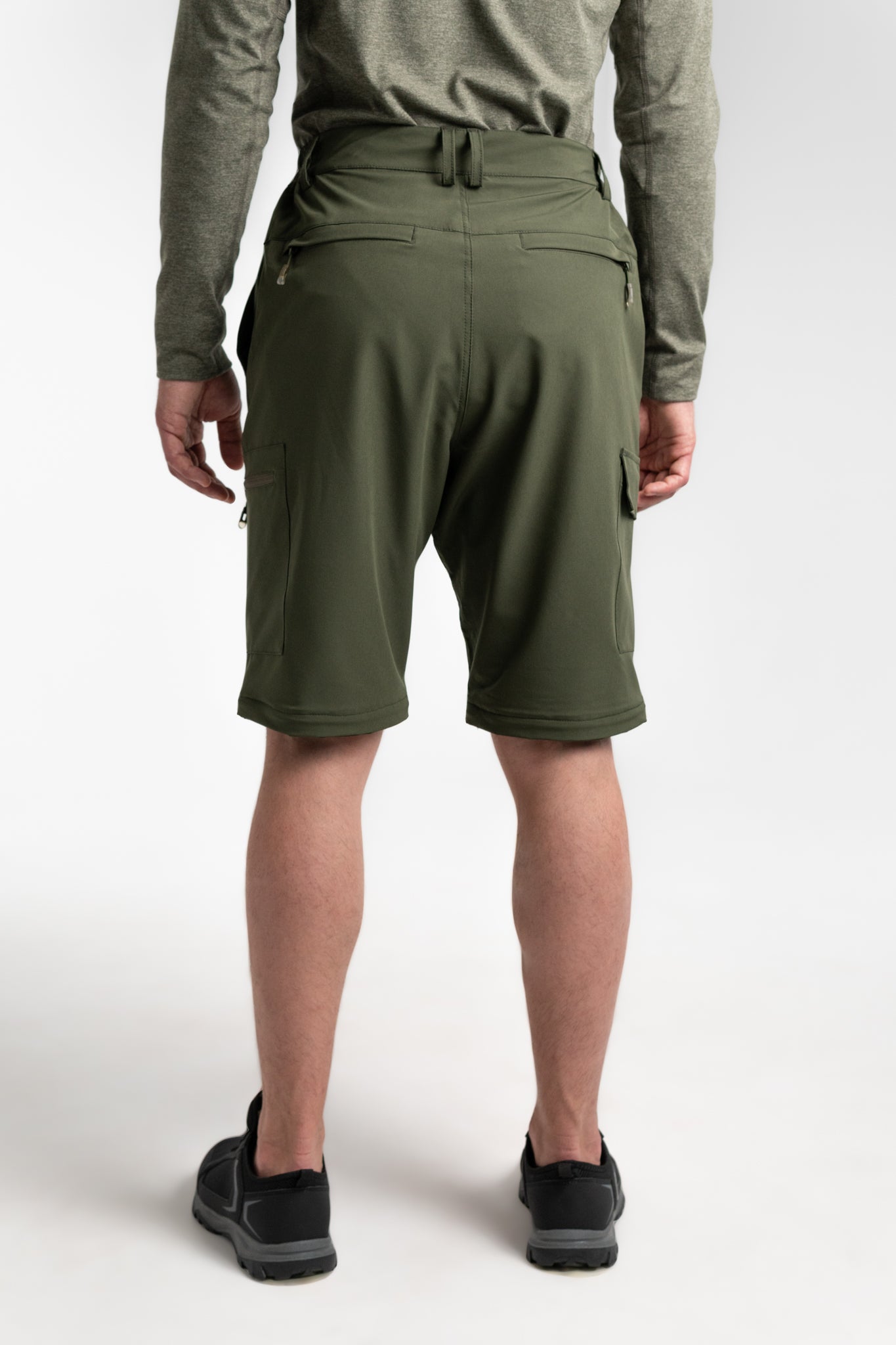 Army Green Water Resistant Cargo Shorts