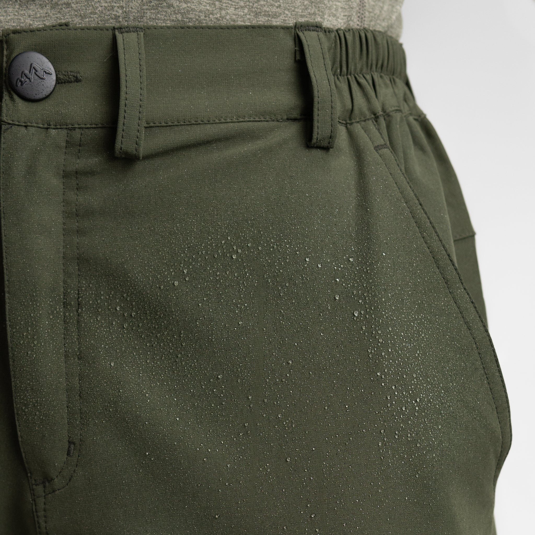 Army Green Water Resistant Cargo Pants Front Pocket