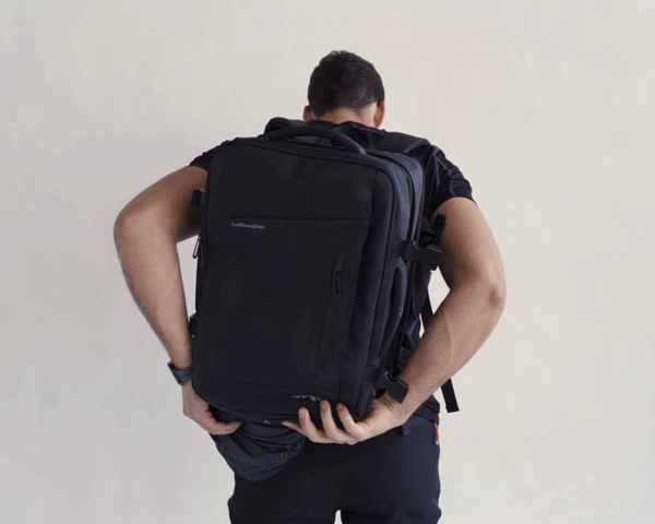 Expandable Backpack Gif