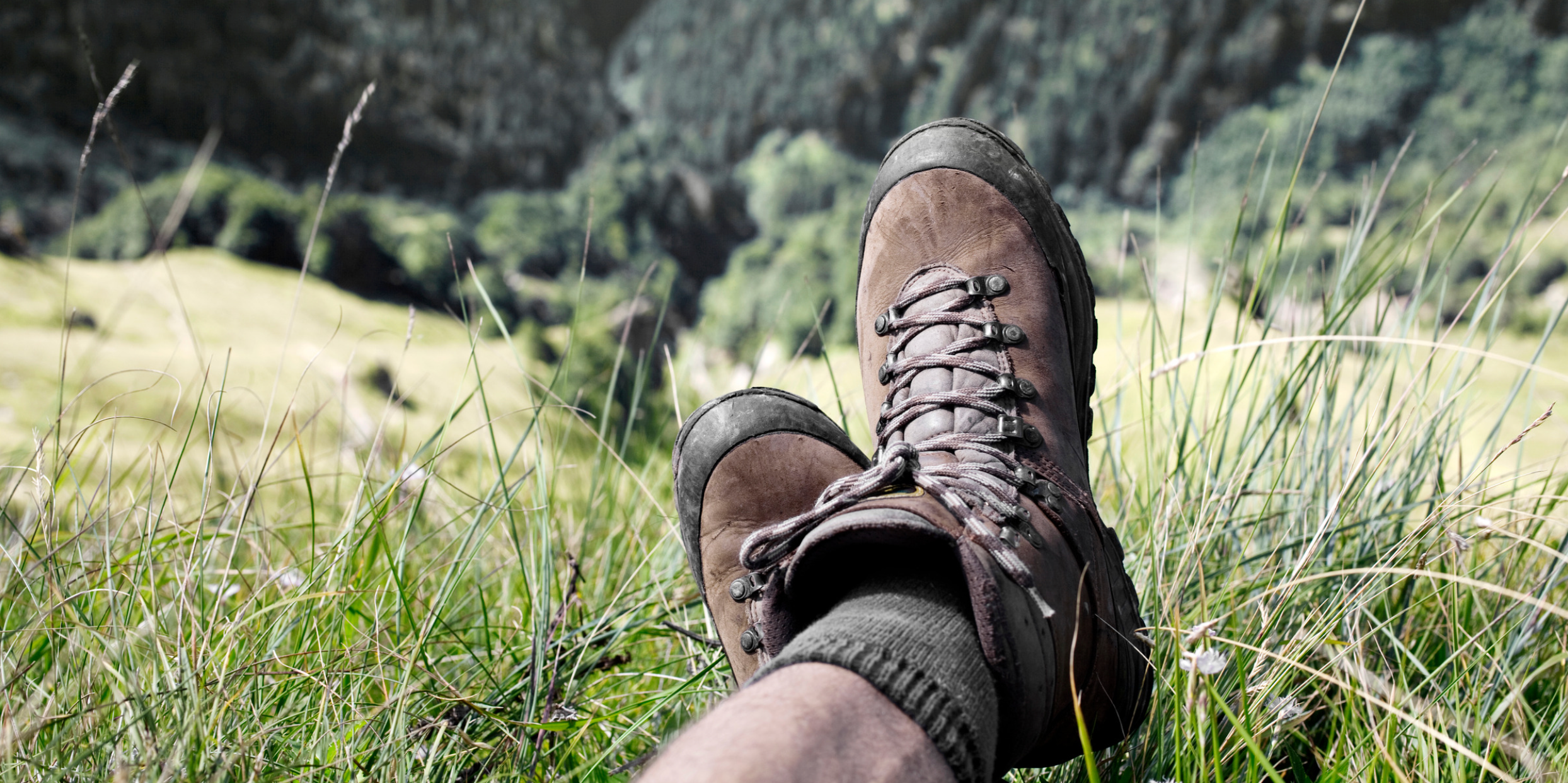 hiker on a field