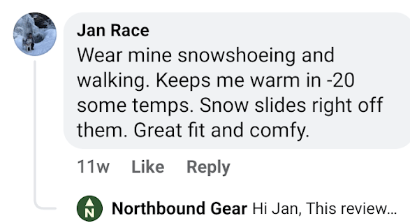 Clients Testimonial Northbound Gear Facebook 12