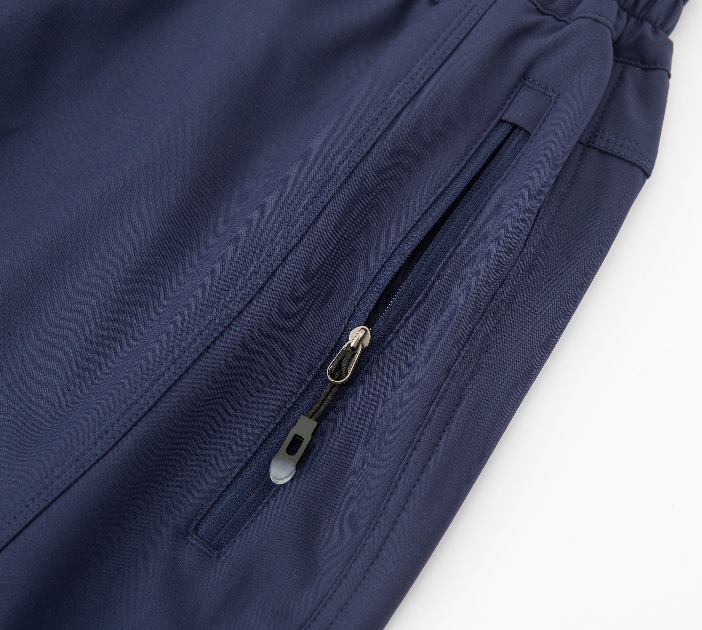Navy Water Resistant Pants Pocket Zip