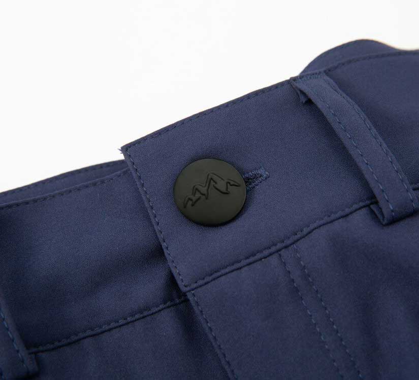 Navy Water Resistant Pants Button